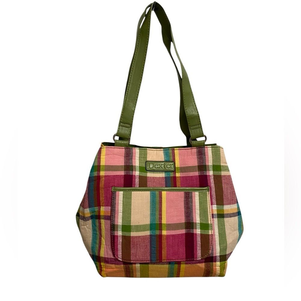 Dexter Multicolor Plaid Shoulder Bag Cotton Colorblock Lightweight Feminine Cute